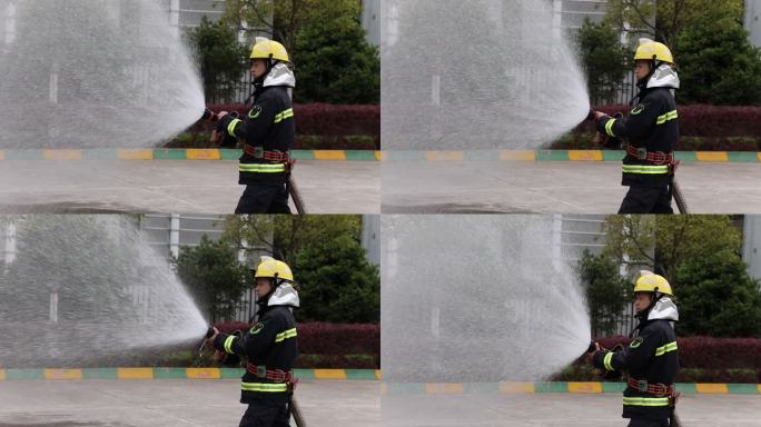 消防人员灭火
