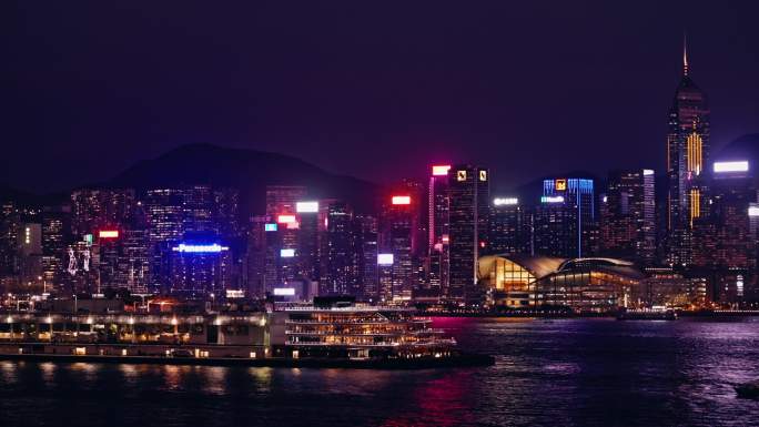 香港夜景维多利亚港8636