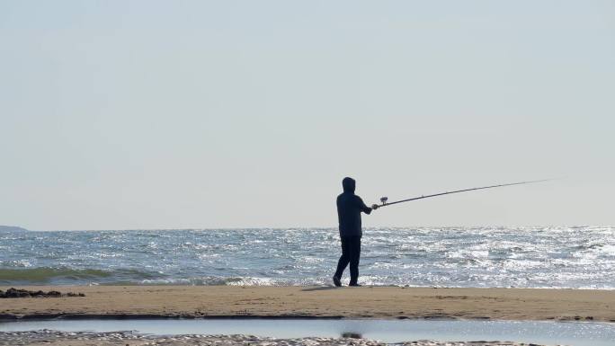 海边垂钓 钓鱼