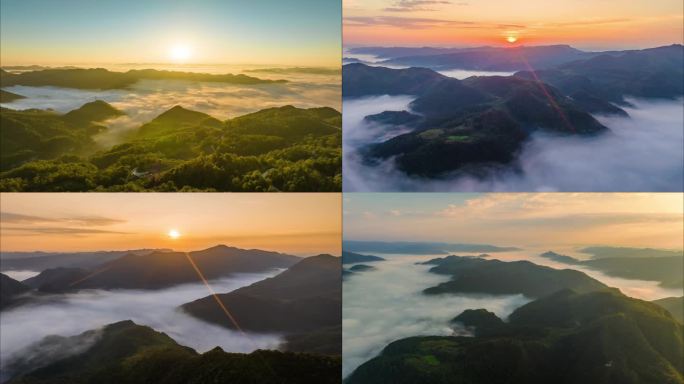 大气日出云海延时