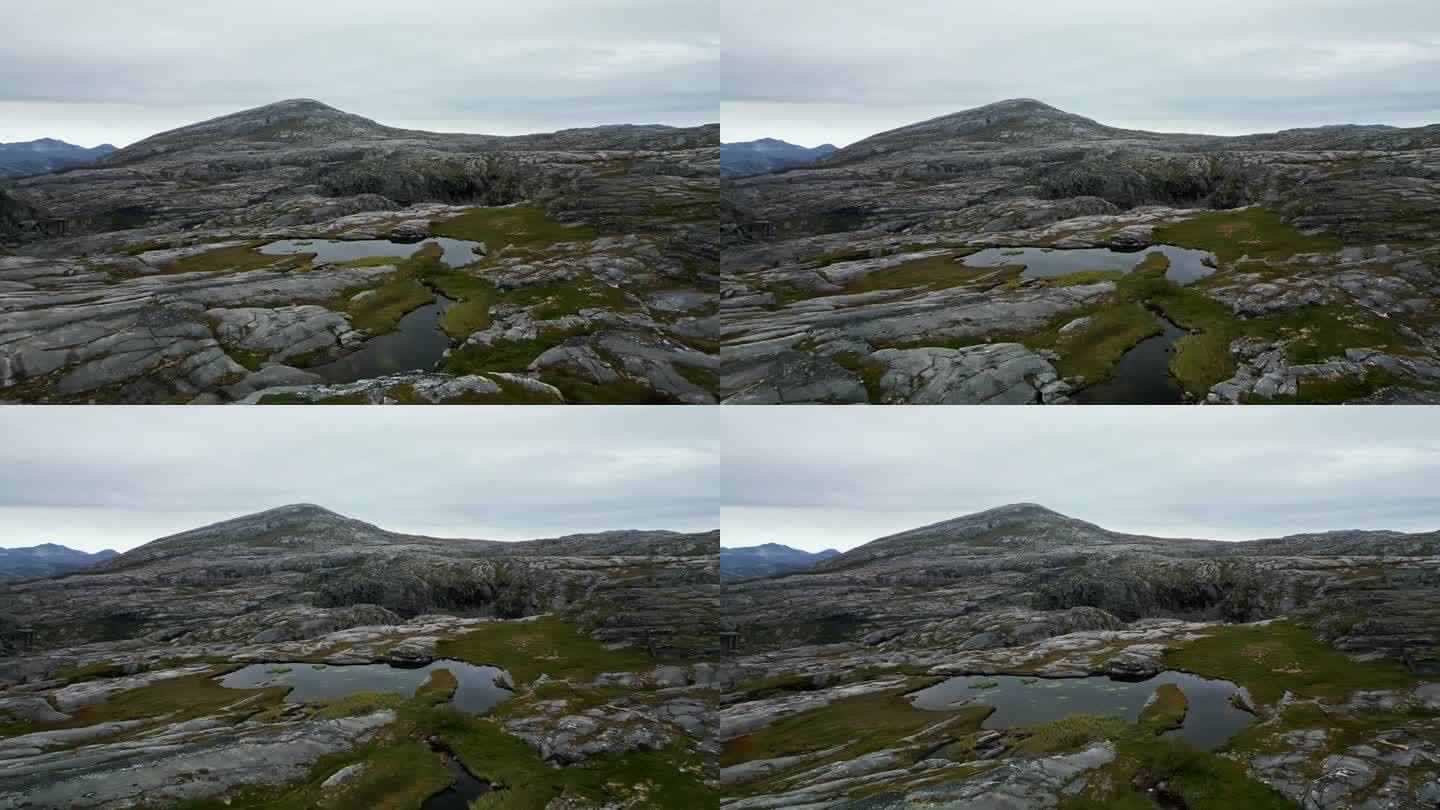 北欧山脉:俯瞰挪威-瑞典边境山脉。《指环王》的共鸣