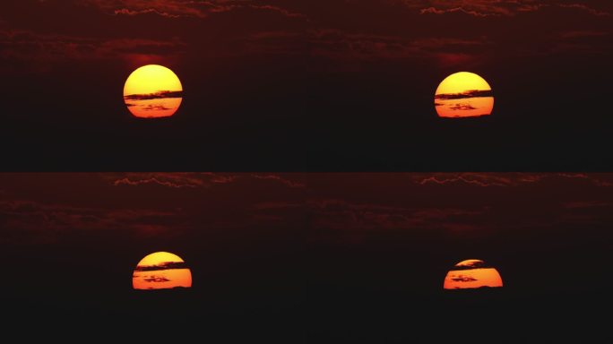 太阳落山延时摄影