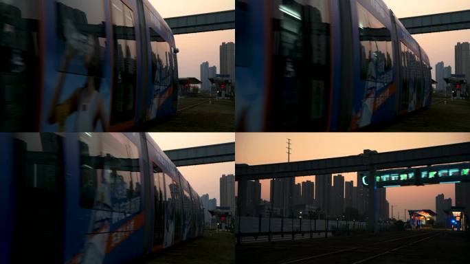 武汉城市轨道公共交通有轨电车与空轨列车
