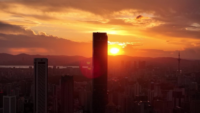 晚霞南京城区