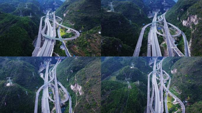 5K大山中的高速立交桥