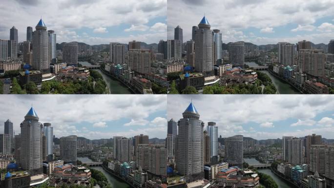 贵州贵阳城市风光航拍