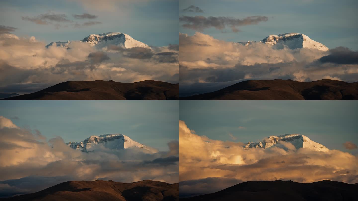 卓奥友峰雪山日照金山