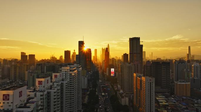 深圳城市建筑群剪影