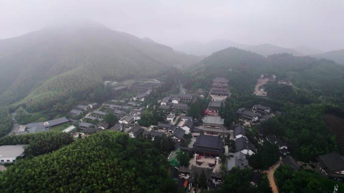 杭州余杭径山寺航拍