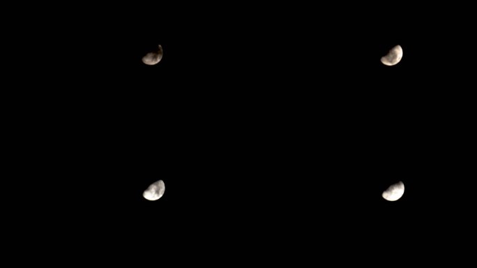 天空月亮延时摄影残月玄月
