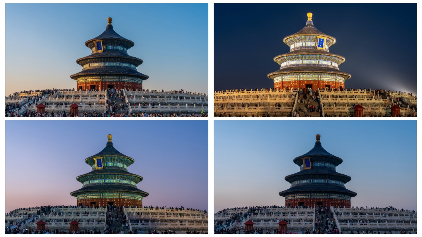 北京天坛祈年殿夜景灯光