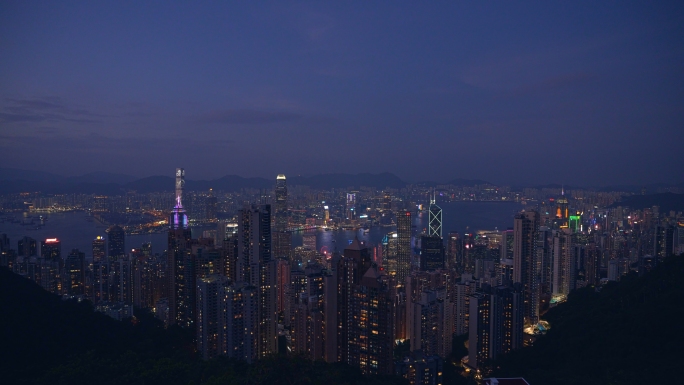 4K实拍香港城市风光香港维多利亚港