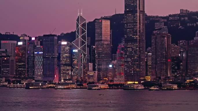 香港夜景维多利亚港8619