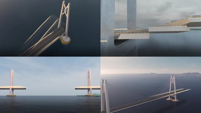 【4k】港珠澳大桥生长动画
