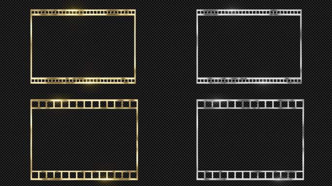 4K电影胶片金属边框带通道