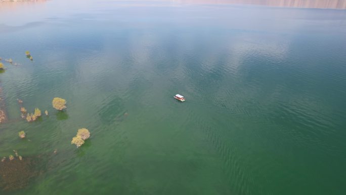 刘家峡水库魏家坡景区航拍素材01