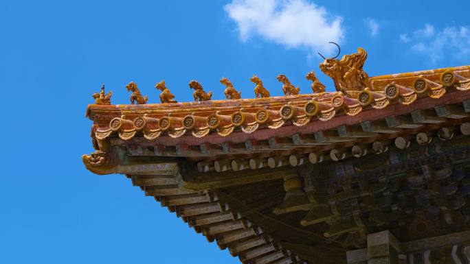 故宫屋檐琉璃瓦｜神兽环绕｜北京壮观宫殿