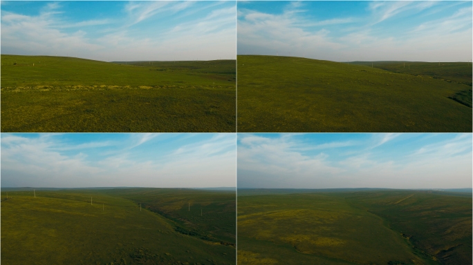 新疆大草原山脉自然风光