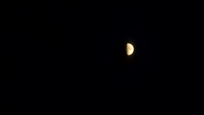 天空月亮延时摄影残月玄月