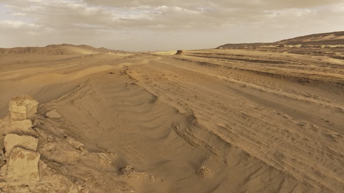 干旱荒漠地形航拍