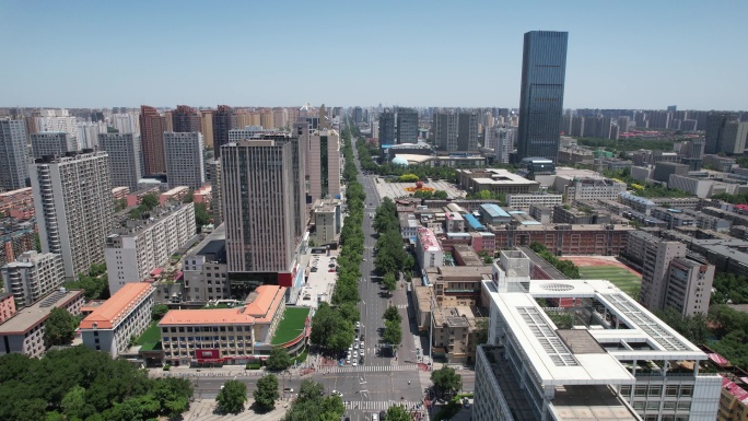 河北石家庄城市风光建设航拍