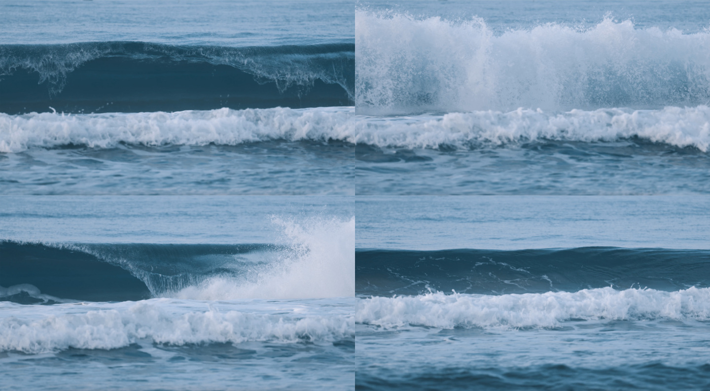 海浪翻滚空镜头