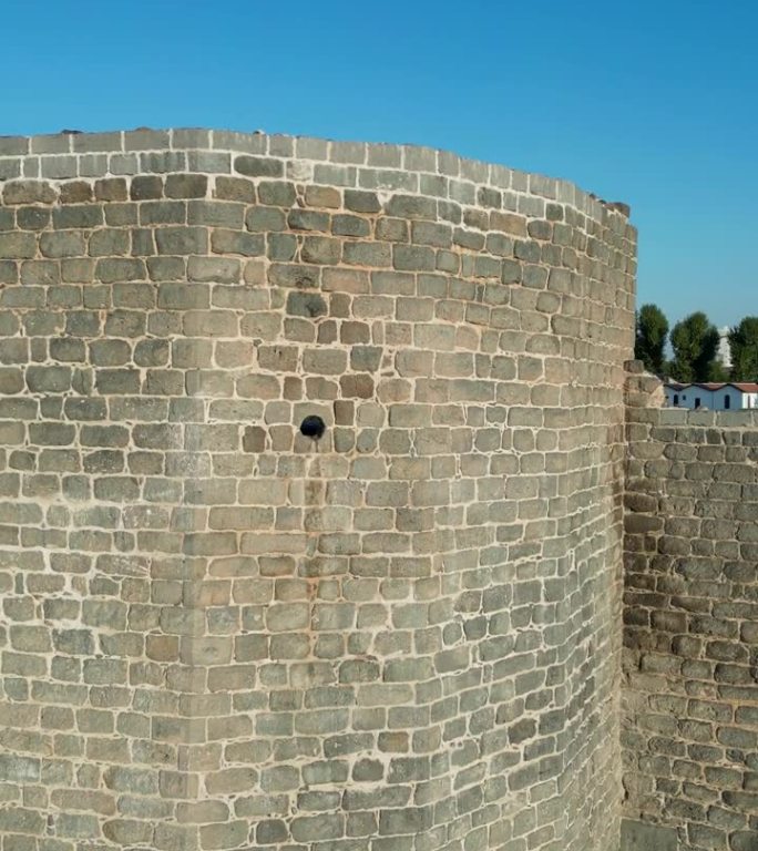历史城墙鸟瞰图，Diyarbakır，土耳其