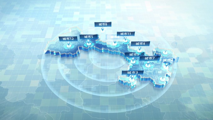 浅色全国各省市科技区位地图 -甘肃