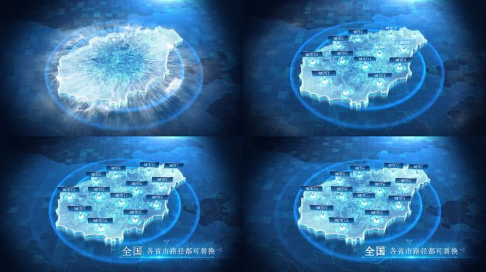 深色全国各省市科技区位地图 -海南