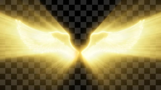 4K金色粒子翅膀