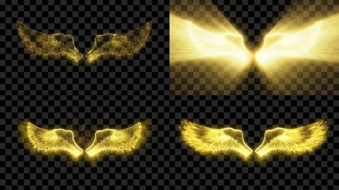 4K金色粒子翅膀