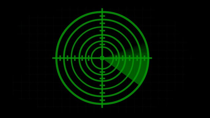 视频动画绿色图标雷达