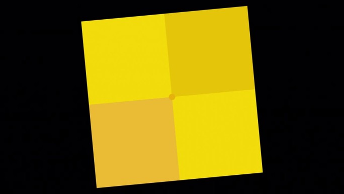 旋转的正方形和圆形过渡集在透明背景上与alpha通道动画。包括五种颜色图案。
