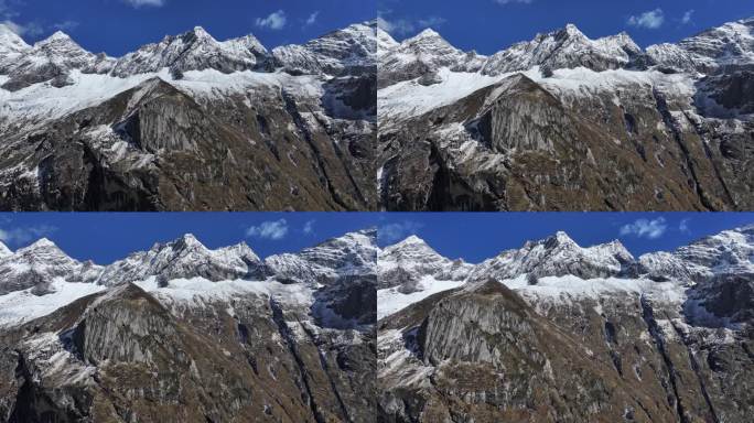 大气磅礴雪山航拍