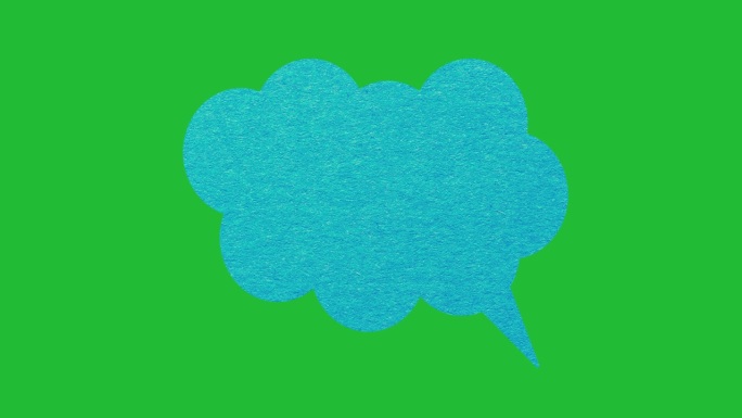 绿屏色度键背景上的思想气泡