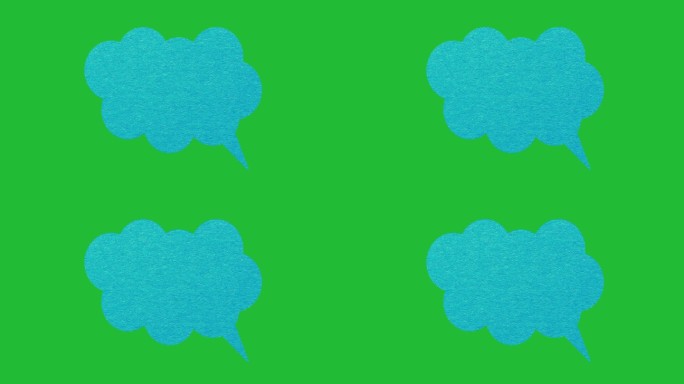 绿屏色度键背景上的思想气泡