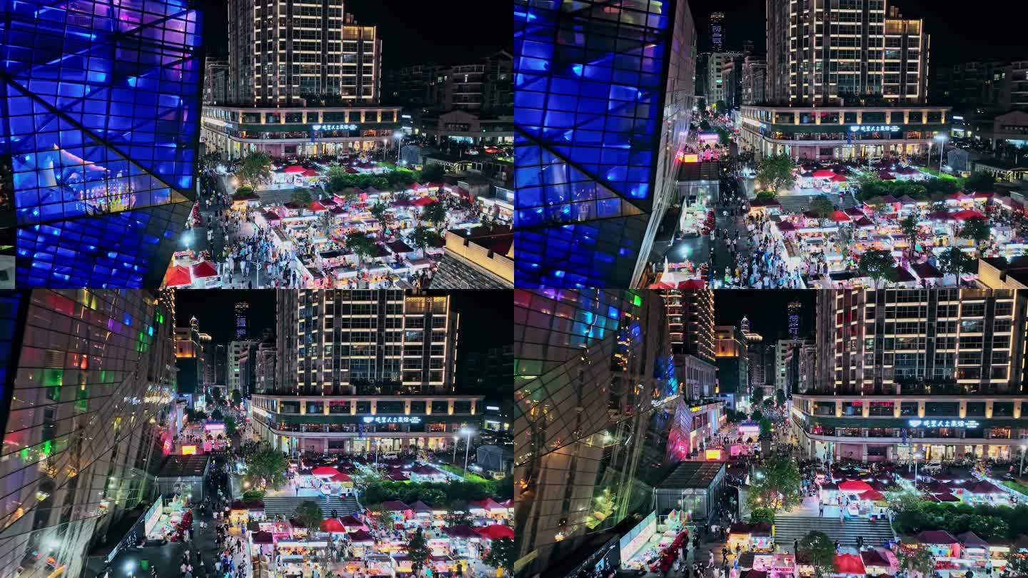 柳州城市夜景航拍