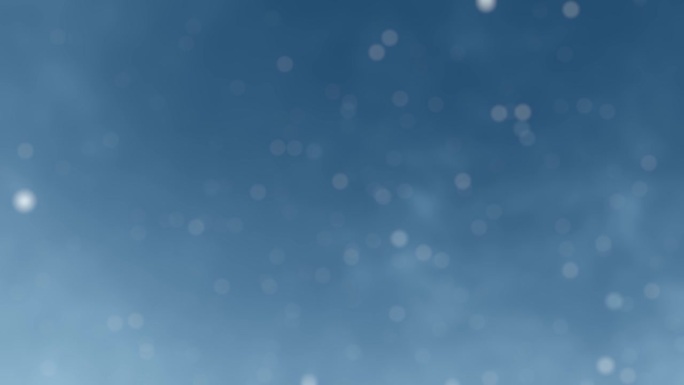 4K软蓝色背景光点落雪纷飞