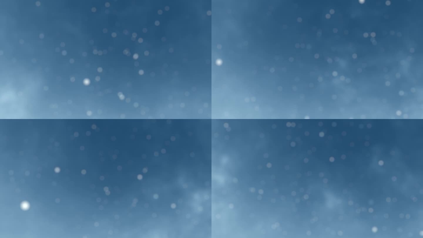 4K软蓝色背景光点落雪纷飞