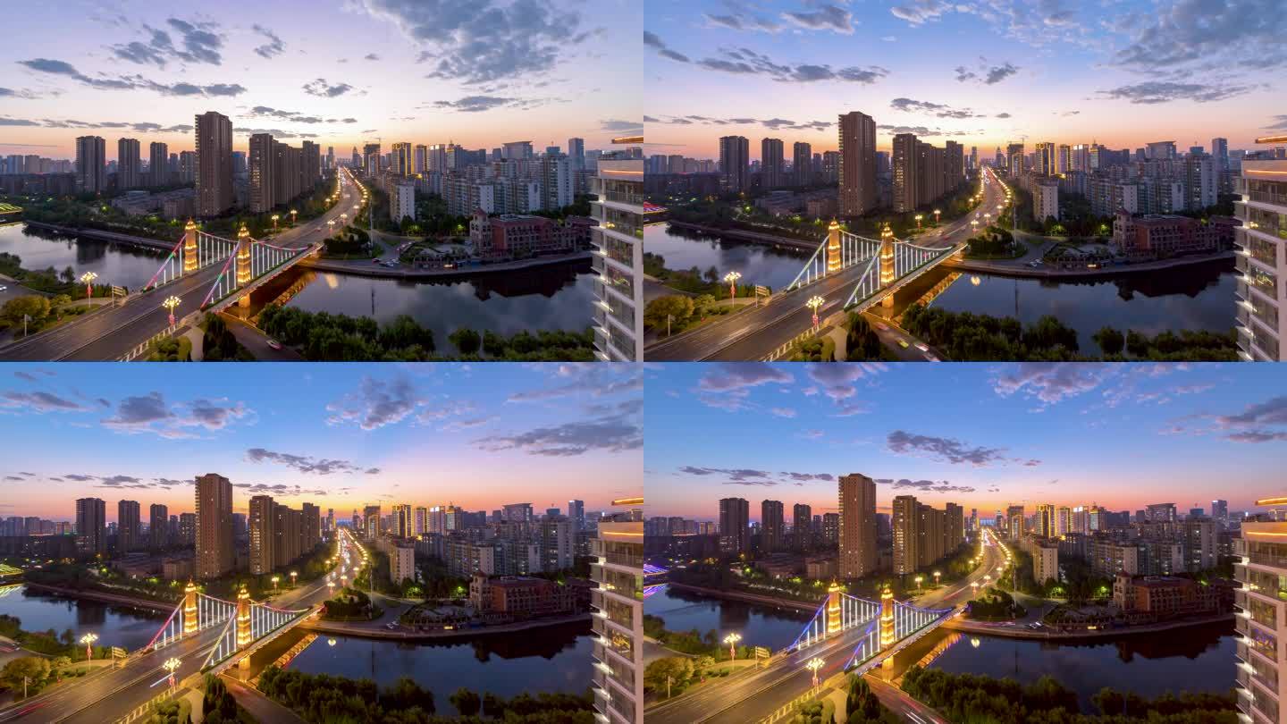 4K延时视频山东省临沂市北城新区城市风景