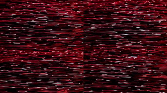 SLO - MO特写全画幅抽象红色反射在日落期间的海洋