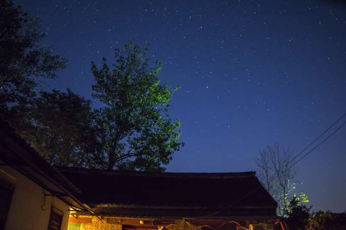 乡村星空夜空延时摄影4K