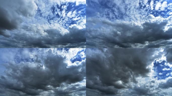 风暴云时间变化穿云霞云朵彩云太阳光时间流