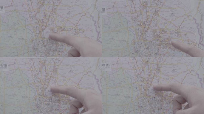 地图 广州 手指