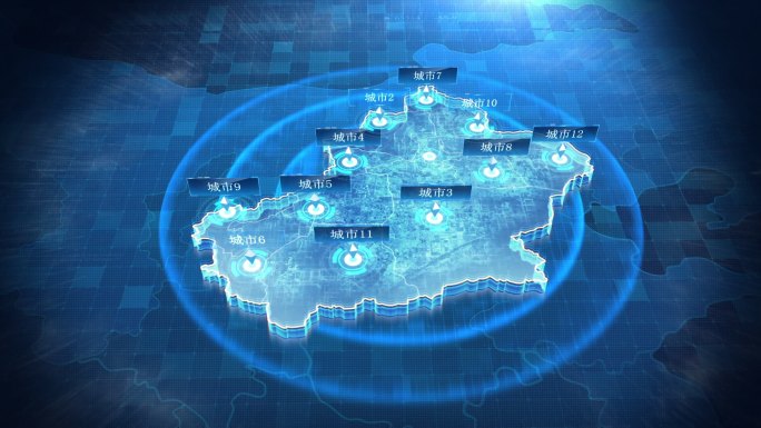 深色全国各省市科技区位地图 -新疆