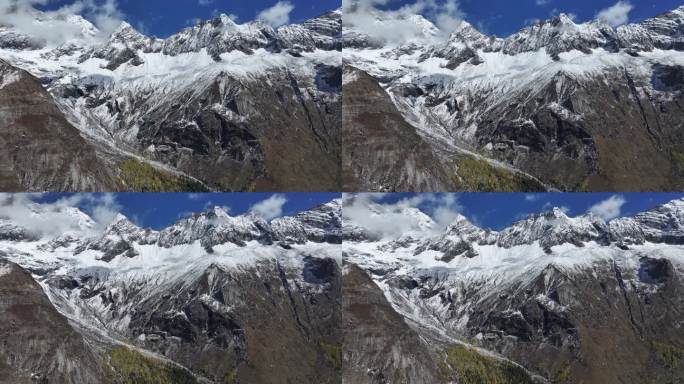 壮丽巍峨雪山航拍