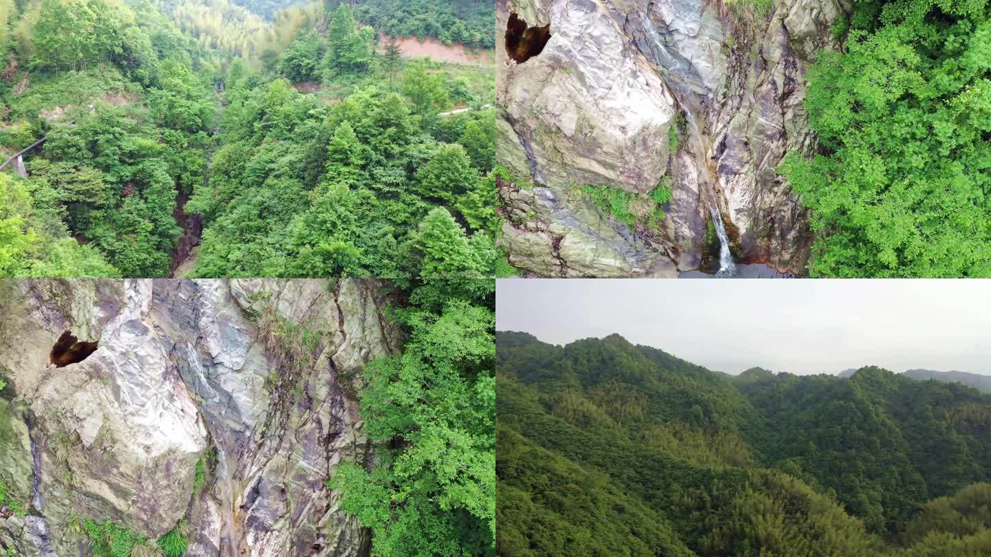 14-航拍舒城大别山高山溪水风景