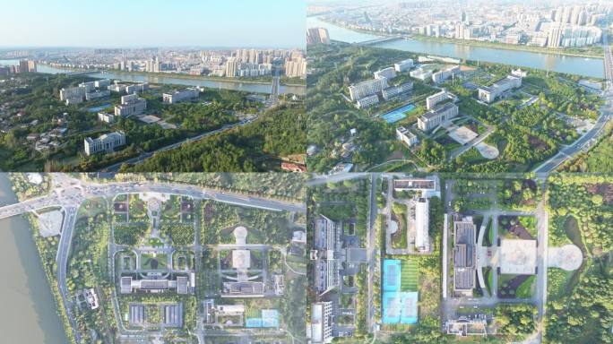 湖北省随州市政府办公楼航拍综合