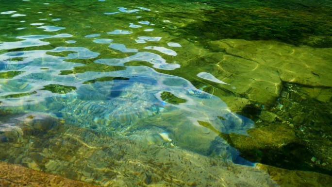 水面波光波纹水下小鱼