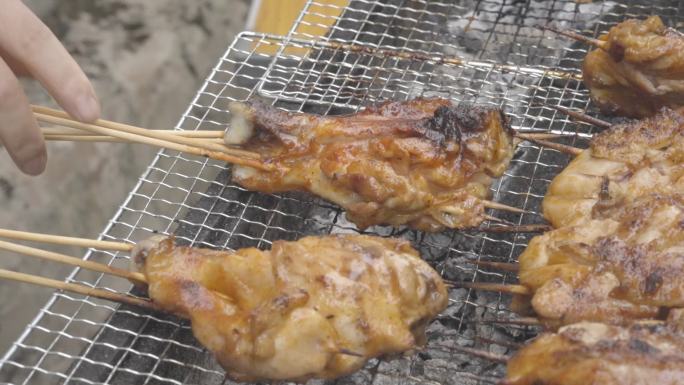 烤鸡腿特写